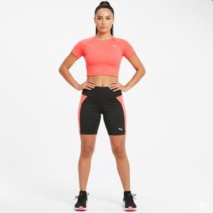 Puma Eversculpt 5" Bike Shorts Black Coral Athletic Cycling
